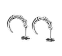 Baluue Boucles D’oreilles Aigle Punk en Acier Inoxydable 2 Pcs Unisexe, Clous D’oreilles Vissés, Usage Quotidien et Fête, Design Plat, Style Rock, Taille Standard