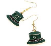 Baluue Boucles D’oreilles Trèfle Vert en Alliage, 1 Paire Saint-patrick, Bijoux Délicats à Motif Shamrock, Accessoires de Fête Irlandaise pour Femmes, Décoration Festive et Présent