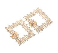 Baluue Boucles de Chaussure Amovibles en Métal pour Talons Hauts, Clips Décoratifs Strass Légers et Résistants, Accessoires Élégants pour Chaussures de Mariage - 1 Paire M609j