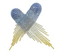 Baluue Boucles d'oreilles à franges dégradées avec cristaux scintillants légères et durables boucles pendantes élégantes pour bal de promo mariage et fêtes