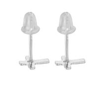 Baluue Boucles Oreilles Croix Argent pour Femmes Clous Anti-bouchon pour Nouveaux Piercings Mini Bijoux Oreille Confortables Au Quotidien