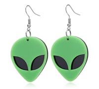 Baluue Boucles Oreilles Fantaisies Femme Créatives Acrylique Vertes Boucles Pendantes Originales pour Femme Accessoires Mode pour Fêtes et Quotidien