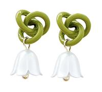 Baluue Boucles Oreilles Pendantes Fleurs Muguet Légères Alliage pour Femmes Élégantes Printemps Polyvalentes Cadeau Mode