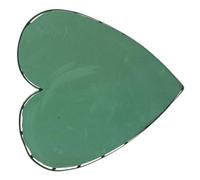 Baluue Boue de fleurs en forme de cœur 40 CM avec ventouse, boue florale en plastique PP vert pour décoration de voiture de mariage et soirées dansantes