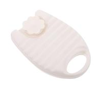 Baluue Bouillotte Réutilisable Ovale en Pe et Pp Couleur Blanche, Paquet D'eau Chaude Portable pour Soulagement Musculaire et Chauffe-pieds, pour L'hiver Voyages