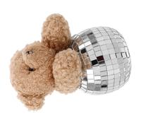 Baluue Boule Disco Miroir en Verre Ours en Peluche Décoratif, Ornement de Table pour Fête Disco, Accessoire Reflet Lumineux, Décoration Intérieure Originale, 1 Pièce
