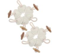 Baluue Boutons à Bascule en Corne Cœur Beige 10 Paires, Accessoires Couture pour Manteaux, Pulls et Doudounes Femme, Boutons de Manteau Solide pour Vêtements D’hiver