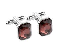 Baluue Boutons de Manchette en Strass Élégants pour Homme, Accessoires de Chemise, Mode Fantaisie, Tenue Formelle et Soirée, Finition Polie Brillante, Paire Unique