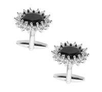 Baluue Boutons De Manchette En Strass Pour Homme - Luxueux Et Élégants Boutons De Manchette, Accessoires De Chemise Français Pour Événements Formels Et Bijoux D'affaires