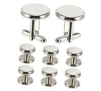 Baluue Boutons de Manchette Ronds Élégants Lot de Style Français Simple pour Chemise et Smoking Homme Design Sobre et Raffiné Accessoire Masculin Classique