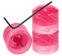 Baluue Boutons de Potentiomètre en Plastique Rose Remplacement Solide Clé Incluse pour Guitare Électrique et Basse Accessoires Compatibles Autres Instruments