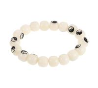 Baluue Bracelet Bouddhiste en Racine de Bodhi Sculptée 18 Perles Symbole Bagua, Résistant aux Fissures, Design Unisexe pour Contemplation et Yoga