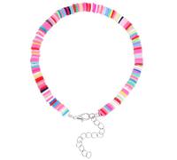 Baluue Bracelet de Cheville Chaîne Étanche Éclat Solide en Argile Polymère Bohème pour Femme Port Quotidien Plage