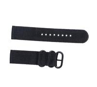 Baluue Bracelet de Montre Nylon Résistant à Articulations pour Remplacement de Montre Noir Intégral