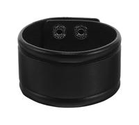 Baluue Bracelet Jonc Cuir pour Homme avec Boucle Ajustable Style Punk Rétro et Minimaliste pour Mode Quotidienne