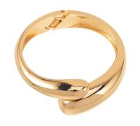 Baluue Bracelet Manchette Femme Cuivre Design Ouvert Double Ton Minimaliste Large et Texturé Accessoire Mode pour Occasions Spéciales