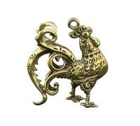 Baluue Breloque Pendentif Coq Laiton Vintage Créatif et Multifonction DIY Porte-clés et Décoration Ornement Laiton pour Sac et Accessoires