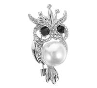 Baluue Broche Accessoire Polyvalent et Résistant Chouette en Alliage Or Perles pour Femmes, pour Mariages et Réunions Sociales