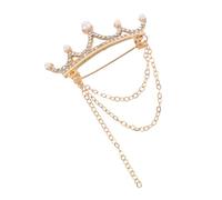 Baluue Broche Couronne Avec Cristaux Pour Filles Et Robes Épingle Brillante Pour Mariage Et Anniversaire Bijou Décoratif Métal