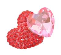 Baluue Broche de Cœur en Alliage avec Cristaux, Épingle pour Vêtements Femmes, Décoration de Revers Élégante, Accessoire Saint-valentin, Présent Féminin Chic, Pin’s pour Châle et Pull