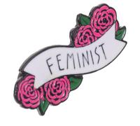 Baluue Broche Décorative Rose Féministe en Alliage Solide pour Femme, Épingle Fleur de Rose Créative, Accessoire Mode Élégant pour Ornement et Vêtements,