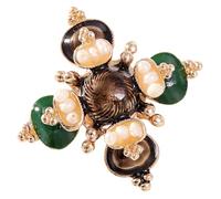 Baluue Broche Femme Perle Baroque Croix Épingle Revers Décorative Pour Vêtements