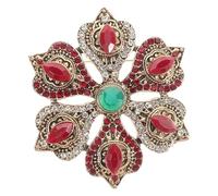 Baluue Broche Fleur Cristal pour Femme et Robe Épingle Baroque Vintage Accessoire de Bijoux Pendentif de Revers Bijou de Noël ou Anniversaire