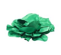 Baluue Broche Fleur Rose en Tissu Fait Main Épingle Sécurisée, en Satin et Alliage Vert, Élégante pour Salons Littéraires et Commémorations