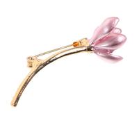 Baluue Broche Tulipe pour Vêtements Femme Métal Finition Tulipe Épingle de Revers Élégante Accessoire Mode Rose pour Manteau Tenue Festive