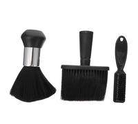 Baluue Brosse De Barbier Cou Brosse à Poussière Pour Barbier Ensemble 3 Pièces Taille Compacte Poils Doux Pour Salon De Coiffure Et Usage Professionnel Plumeau Cou