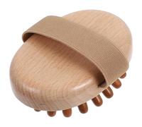 Baluue Brosse de Massage Manuelle du Cuir Chevelu en Bois avec Oreiller Gonflable Masseur Portatif à Tapotement pour Nuque et Corps Brosse Tactile Multi-Usages pour Bien-Détente