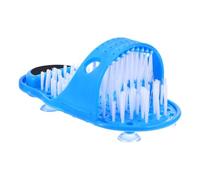 Baluue Brosse de Nettoyage des Pieds avec Ventouses Pantoufle de Bain Exfoliant Bleu Brosse à Orteils Double Face Massage Relaxant et Élimination des Peaux Mortes
