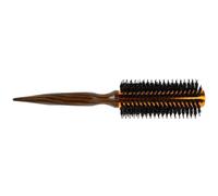 Baluue Brosse Ronde Chauffante pour Cheveux Bouclés Manche Bois Ergonomique Poils de Sanglier Doux Résistante Chaleur pour Coiffage Professionnel et Usage Portable
