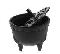 Baluue Brûleur D’Parfum en Fonte Robuste avec Couvercle Amovible et Trépied Stable - Mini Chaudron Vintage pour Cônes, Charbon et Herbes - Porte-Parfum Multifonctionnel pour Rituels