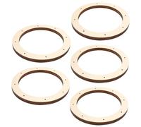 Baluue Cadre en Bois Robuste pour Couronne DIY Anneaux Ronds 5 Pièces Supports pour Guirlandes et Décorations Murales pour Loisirs Créatifs et Décoration Festive