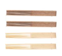 Baluue Cadres pour Éventail à Main Pliables en Bois 4 Pièces Cadre Vierge pour Éventail Soi-Même Matériel Léger et Robuste pour Projets DIY Accessoires Artisanaux Traditionnels pour