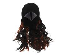 Baluue Casquette Baseball avec Perruque Courte Bouclée pour Femmes Chapeau à Cheveux Résistant Chaleur Perruque Synthétique Bob Ondulé Confort Respirant pour Usage Quotidien et Activités