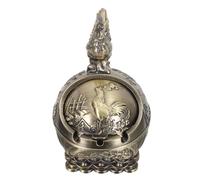 Baluue Cendrier Sphérique en Alliage de Zinc avec Couvercle Design Vintage Relief 3D Coupe-Vent et Incassable Cendrier Compact pour Terrasse Bureau et Usage Extérieur Modèle Coq en