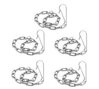 Baluue Chaîne de Clapet de Toilette en Acier Inoxydable Antirouille 5 Pièces Chaîne de Remplacement Compatible pour Mécanisme de Chasse d'Eau Accessoire Solide pour Réparation Wc