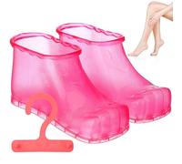 Baluue Chaussures de Trempage Pieds Petites Tailles en Pvc Résistant la Chaleur Rouges Confortables et Solide Seau pour Bain de Pieds Domestique Outil Pratique pour Soin et Relaxation
