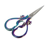 Baluue Ciseaux à Broder Vintage en Acier Inoxydable 1 Pièce Pointe Pointue Multi-Usages pour Couture Bricolage et Travaux Manuels Couleur Arc-en-Ciel Outil Artisanal de Précision