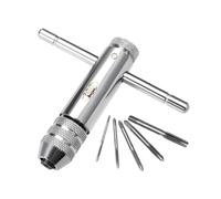 Baluue Clé Taraud Réglable Poignée T à Cliquet pour Filetage Manuel Outil de Taraudage Ergonomique Main Porte-taraud Robuste avec Fonction Réversible