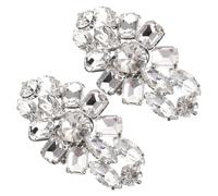 Baluue Clips Décoratifs pour Chaussures Strass Amovibles Blanc, Bijoux pour Talons Hauts et Sandales, Accessoires Mariage Femme, Élégants et Brillants,