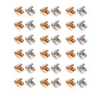Baluue Clips pour Lacets de Chaussures Finition Dorée et Argentée Lot de 100 en Acier Inoxydable 0,6 Mm Accessoires Pratiques pour Chaussures de Sport Quotidiennes