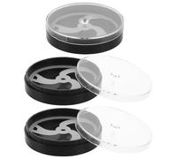 Baluue Coffret de Rangement pour Montres 3 Pièces en Plastique Noir Anti-Poussière et Anti-Chocs 40 MM X 1195 MM Boîte Portable pour Accessoires Horlogers Couvercle Transparent