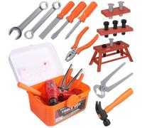 Baluue Coffret D'outils pour Enfants de 42 Pièces avec Perceuse Électrique - Jeu de Construction Et D'imitation pour Garçons Et Filles - Équipement D'atelier Éducatif avec Boîte de Rangement pour des