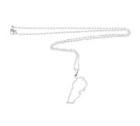 Baluue Collier Liban en Acier Inoxydable Pendentif Carte et Drapeau du Liban Ajouré Collier Homme et Femme Bijou Ethnique Léger et Solide Présent pour Usage Quotidien