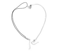 Baluue Collier Pendentif Cœur Magnétique en Acier Inoxydable Noir et Argenté Ensemble de Colliers d'Amitié pour Couple Unisexe Présent Saint-Valentin pour Homme et Femme Bijou