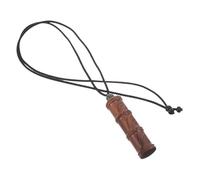 Baluue Collier Pendentif en Bois Creux Vintage Bambou Réglable, Collier en Cordon pour Femme, Bijou Ethnique, Usage Quotidien et Cérémonies, Longueur Personnalisable, Couleur Acidée