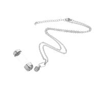 Baluue Collier Pendentif Fiole Verre avec Diffuseur Huile Essentielle Pendentif Parfum Ouvrable Acier Inoxydable pour Femmes Bijoux Élégants et Résistants Au Quotidien
